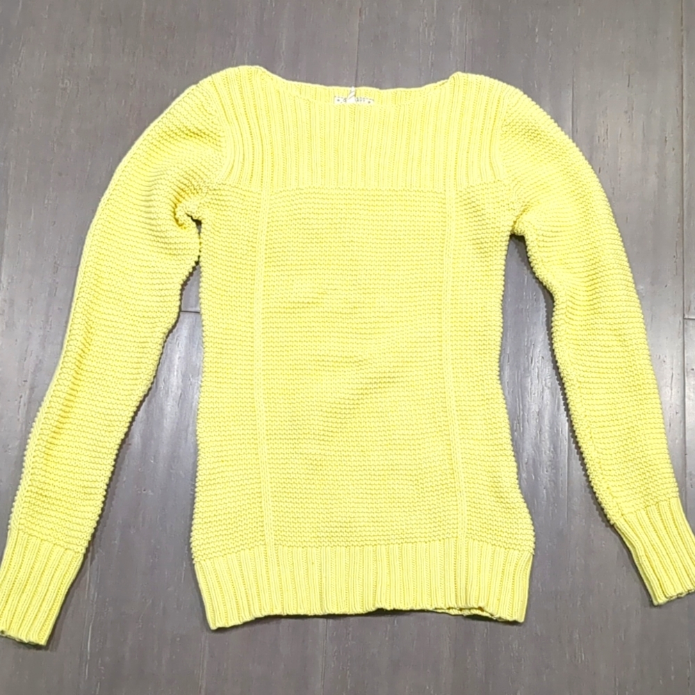 Old Navy yellow sweater boat neck size M